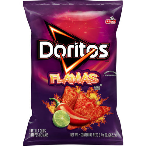 Doritos Tortilla Chips Flamas Flavored, 9 1/4 Oz