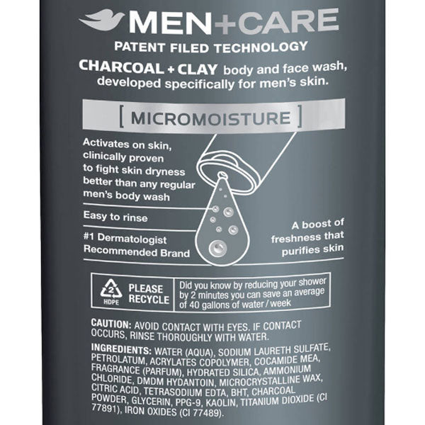 Dove Men+Care Elements Body and Face Bars Charcoal + Clay
