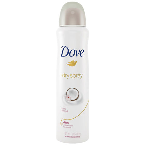 Dove Antiperspirant Deodorant Caring Coconut Dry Spray, 3.8 oz