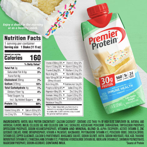 Premier Protein High Protein Shake, Cake Batter Delight, 4 Pack