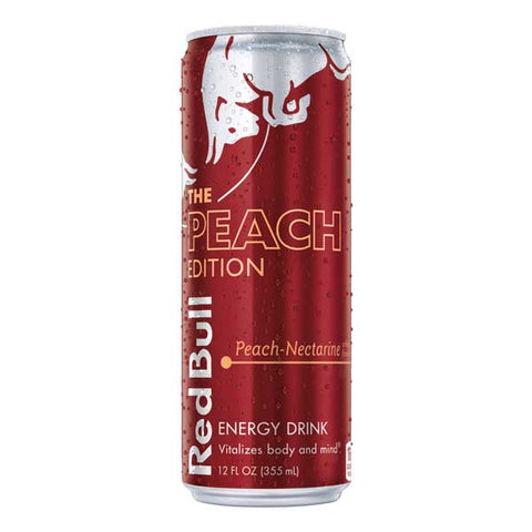 Red Bull Peach Nectarine Energy Drink, 12 Fl Oz