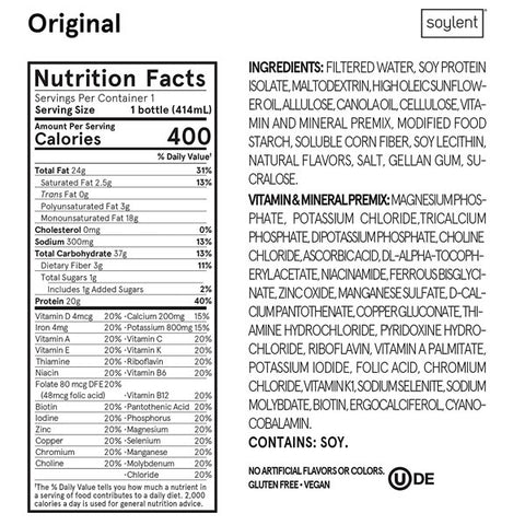 Soylent Single Original Meal Replacement, 14 fl oz