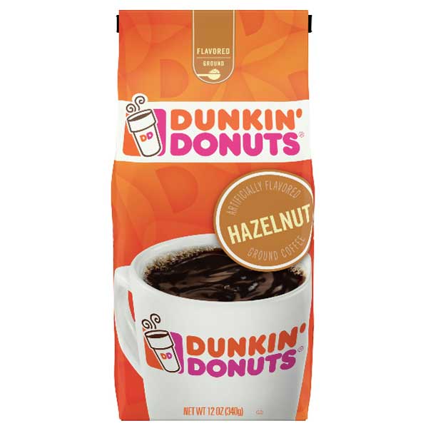 Dunkin' Donuts Hazelnut Ground Coffee, 12 oz - Water Butlers