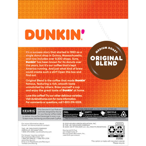 Dunkin' Original Blend Coffee K Cup Keurig Pods, 22 Count