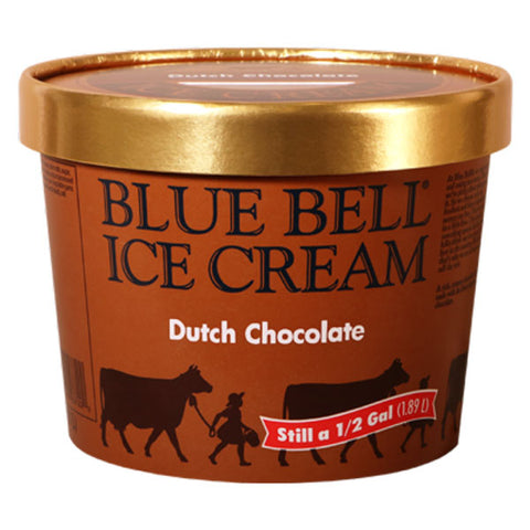 Blue Bell Dutch Chocolate Ice Cream, 0.5 gal