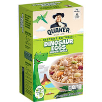 Quaker Instant Oatmeal, Brown Sugar Dinosaur Eggs, 8 Count