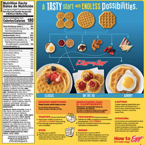 Kellogg's Eggo Homestyle Waffles, 24 Ct - Water Butlers