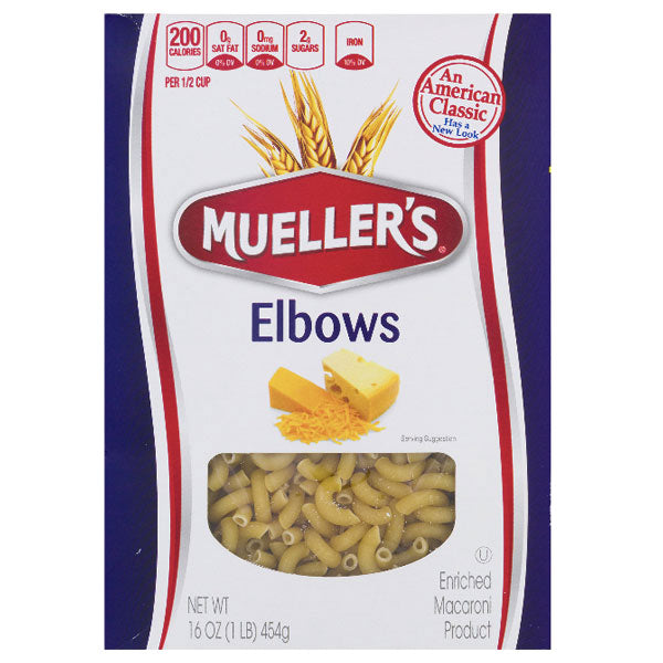 Mueller Elbow Macaroni, 16 oz - Water Butlers