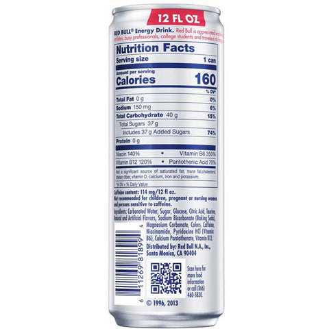 Red Bull Energy Drink, 12 Fl Oz, 4 Ct