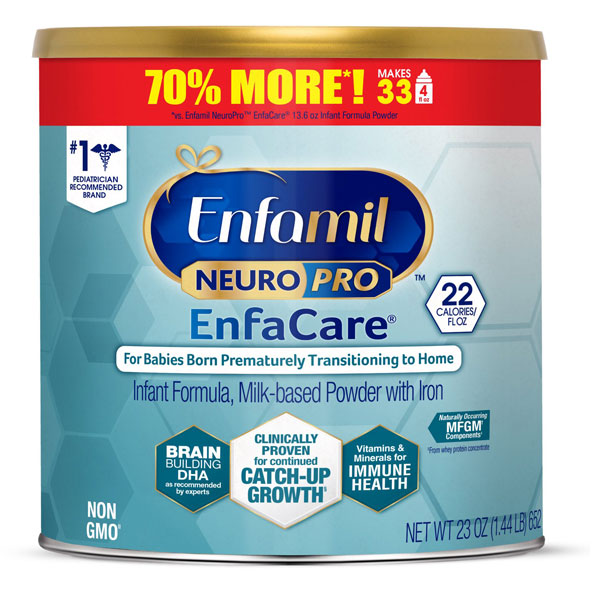 Enfamil NeuroPro EnfaCare Premature Baby Formula Milk Based with Iron, Powder Can, 23 Oz
