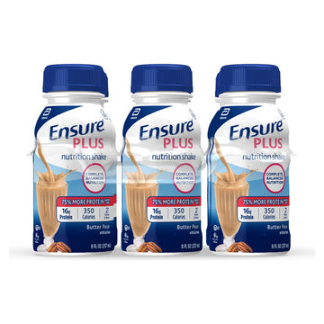 Ensure Plus Nutrition Meal Replacement Shakes, Butter Pecan, 8 fl oz, 6 Count