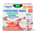 Equate High Protein Nutritional Drink, 20g Protein, Strawberry, 6 Count