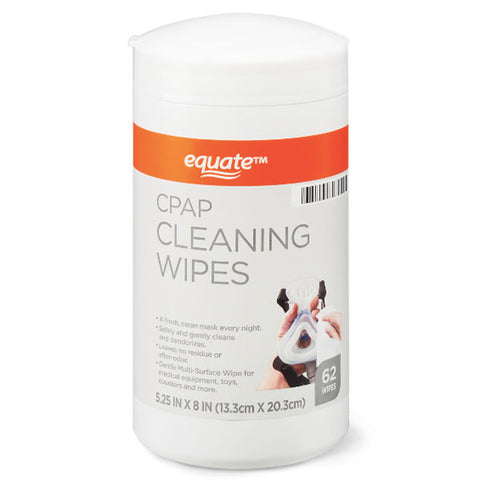 Equate CPAP Cleaning Wipes, 62 Count