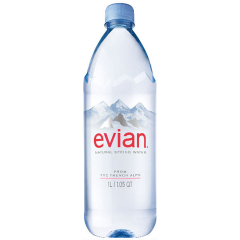 Evian Natural Spring Water, 33.8 Fl. Oz., 6 Count - Water Butlers