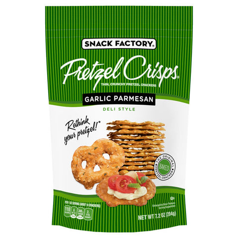 Snack Factory Pretzel Crisps, Garlic Parmesan, 7.2 oz