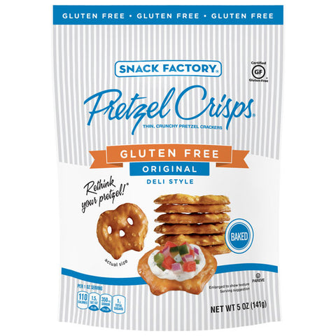 Snack Factory Pretzel Crisps Gluten Free, Original Flavor, 5 oz