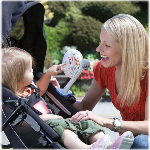 O2COOL Clip On Baby Safe Stroller Fan, Color May Vary