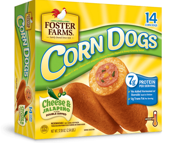 Foster Farms Cheese and Jalapeño Corn Dogs, 14 Ct - Water Butlers