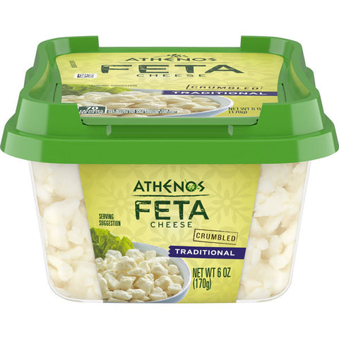 Athenos Traditional Crumbled Feta Cheese, 6 oz