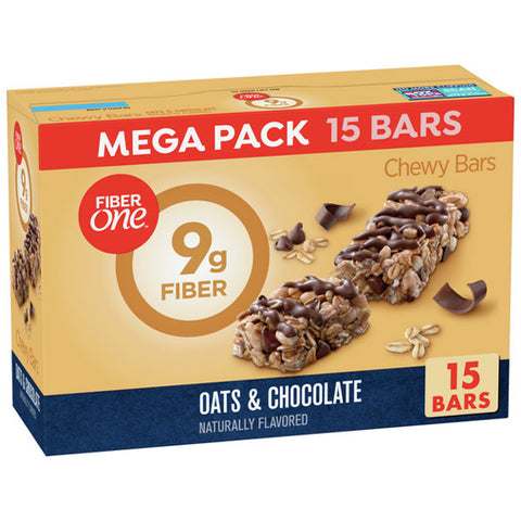 Fiber One Chewy Bar, Oats and Chocolate, Mega Pack, 15 Count