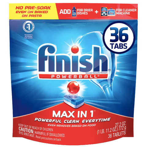 Finish Max in 1 Powerball Dishwasher Detergent Tablets, 36 Ct