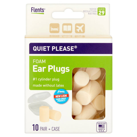 Flents Plugs Quiet Please! Foam Ear Plugs, 10 Pair