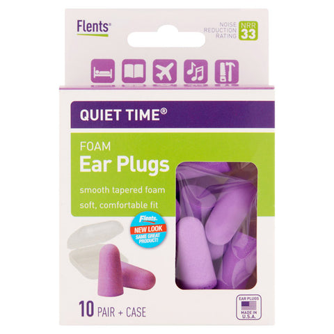 Flents Plugs Quiet Time Comfort Foam Ear Plug, 10 Pair