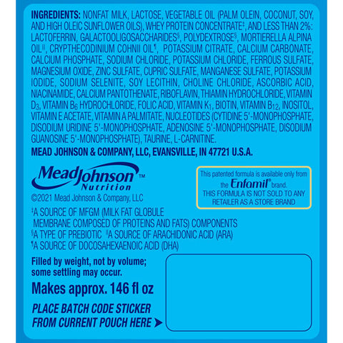 Enfamil Enspire Baby Formula, with Lactoferrin Found in Colostrum and Breast Milk, DHA for Brain Support, Powder Value Can, 15 Oz, 2 Count