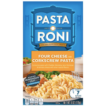 Pasta Roni Four Cheese Corkscrew Pasta, 6 oz