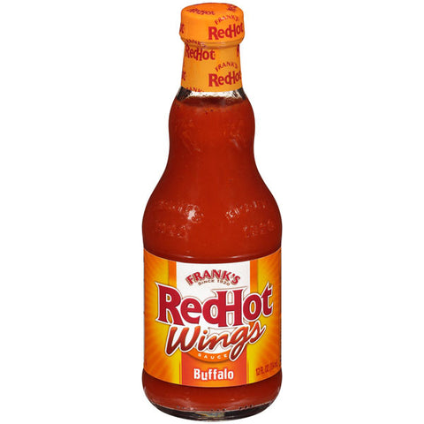 Frank's RedHot Buffalo Wings Sauce, Chicken Wing Seasoning, 12 fl oz