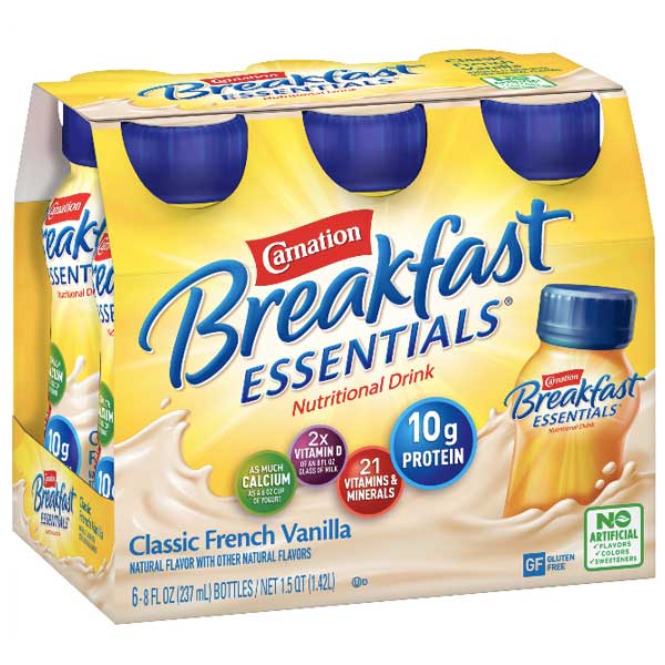 Carnation Breakfast Essentials Classic French Vanilla 8 oz. 6 Ct - Water Butlers
