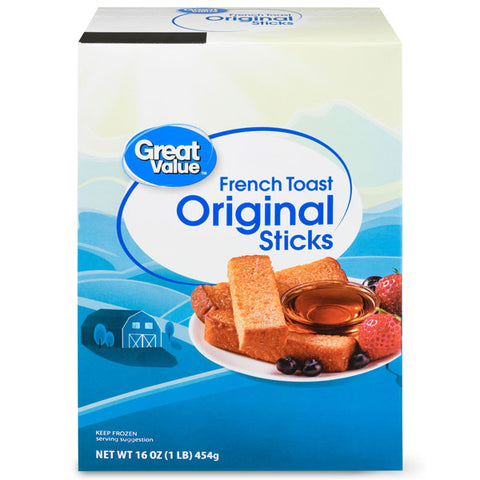 Great Value Frozen Original French Toast Sticks, 16 oz, 20 Ct