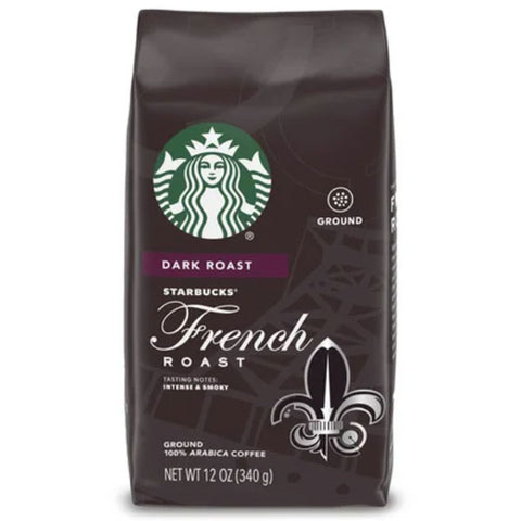 Starbucks French Roast Dark Roast Ground Coffee, 12 oz