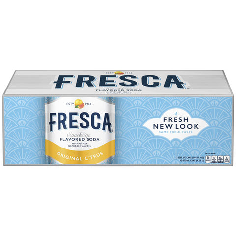 Fresca Original Citrus Soda Sparkling Flavored Soda, 12 fl oz, 12 Count