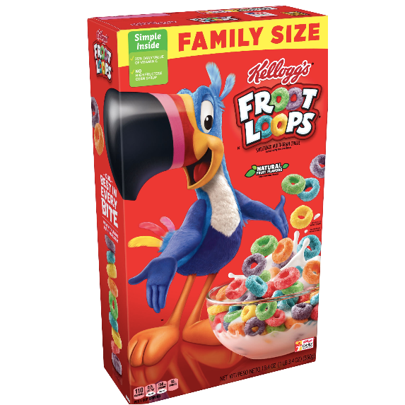 Kellogg's Froot Loops Original Cold Breakfast Cereal, Family Size