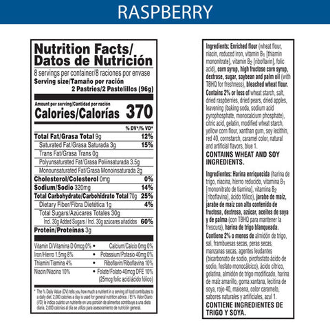 PopTarts Toaster Pastries, Frosted Raspberry, 16 Count