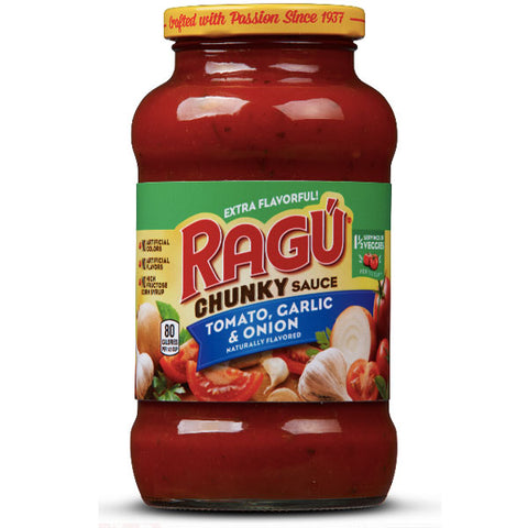 Ragú Tomato, Garlic & Onion Pasta Sauce, 24 oz. - Water Butlers