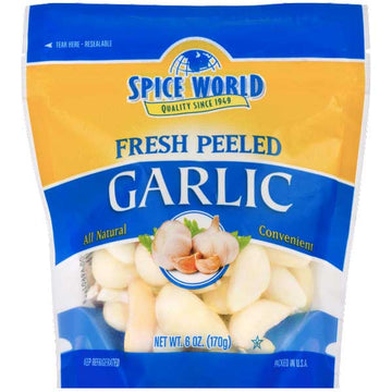 Spice World Fresh Peeled Garlic Bag, 6 oz