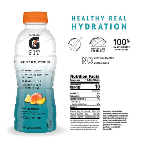 Gatorade G Fit Tropical Mango Sports Drink, 16.9 fl oz