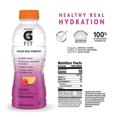 Gatorade G Fit Citrus Berry Sports Drink, 16.9 fl oz