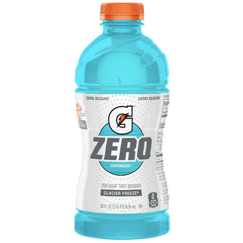 Gatorade G Zero Sugar Glacier Freeze Thirst Quencher Sports Drink, 28 oz Bottle