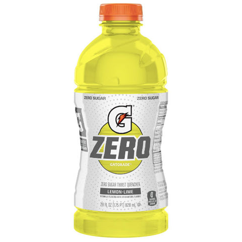 Gatorade G Zero Sugar Lemon Lime Thirst Quencher Sports Drink, 28 oz Bottle