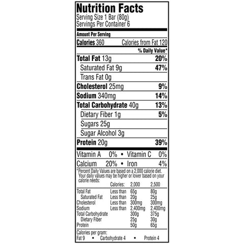 Gatorade Whey Protein Bars, Peanut Butter Chocolate, 20g Protein, 6 Count