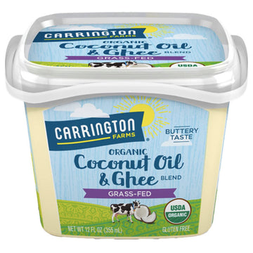 Carrington Farms Organic Coconut Oil & Ghee, Grass-Fed, 12 oz