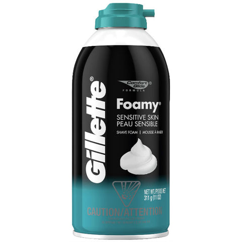 Gillette Foamy Sensitive Skin Shaving Foam, 11 oz