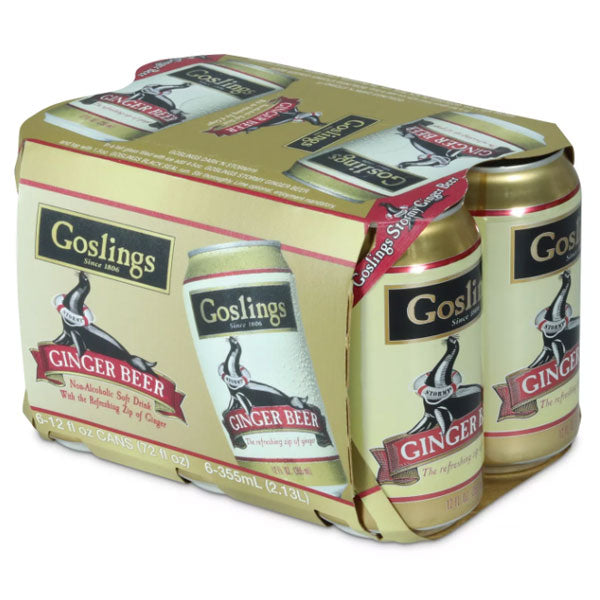 Goslings Ginger Beer 12 fl oz Cans, 6 Ct - Water Butlers