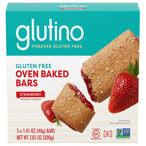 Glutino Strawberry Breakfast Bars, 5 Count