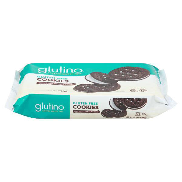 Glutino Cookies, Gluten Free, Chocolate Vanilla Creme, 10.5 oz