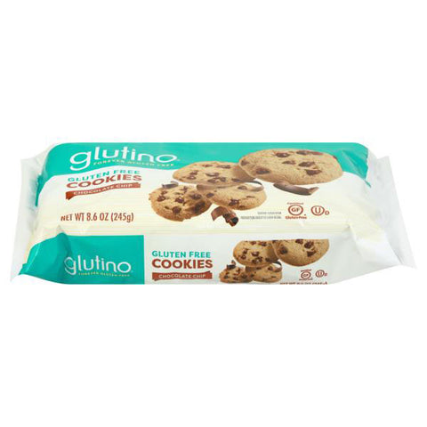 Glutino Cookies, Gluten Free, Chocolate Chip, 8.6 oz