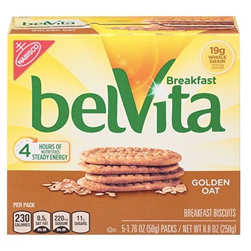 BelVita Breakfast Biscuits, Golden Oat, 5 Ct